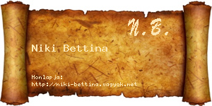 Niki Bettina névjegykártya