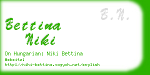 bettina niki business card